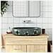 Lavabo Da Appoggio Blu Ovale 59x40x14 Cm Ceramica - Foto miniatura 1
