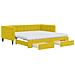 Divano Letto Estraibile Con Cassetti Giallo 100x200cm Velluto - Foto miniatura 1