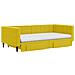 Divano Letto Estraibile Con Cassetti Giallo 100x200cm Velluto - Foto miniatura 9
