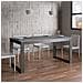 Tavolo Allungabile 90x160/420 Cm Tecno Evolution Telaio Antracite - Cemento - Foto miniatura 4