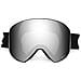 Maschera Apex Magnet Ski Snowboard Occhiali Argento / Logo Bianco - Foto miniatura 2