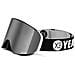 Maschera Apex Magnet Ski Snowboard Occhiali Argento / Logo Bianco - Foto miniatura 1