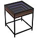 Tavolino Da Salotto Con Led Infinity Rovere Marrone 40x40x51 Cm - Foto miniatura 3