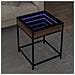 Tavolino Da Salotto Con Led Infinity Rovere Marrone 40x40x51 Cm - Foto miniatura 1