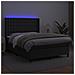 Giroletto a Molle con Materasso e LED Nero 140x200cm Similpelle - Foto miniatura 5