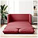 Divano Letto da Terra 2 in 1 Rosso Vino 112x174x55cm Similpelle - Foto miniatura 2