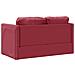 Divano Letto da Terra 2 in 1 Rosso Vino 112x174x55cm Similpelle - Foto miniatura 7