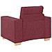 Set divano 3 pezzi con cuscini rosso vino in tessuto - Foto miniatura 7