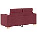Set divano 3 pezzi con cuscini rosso vino in tessuto - Foto miniatura 8