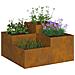 Fioriera da Giardino 100x100x48 cm in Acciaio Inossidabile - Foto miniatura 3