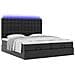 Pouf Letto con Materassi e LED Nero 180x200cm Similpelle - Foto miniatura 6