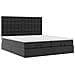 Pouf Letto con Materassi e LED Nero 180x200cm Similpelle - Foto miniatura 7