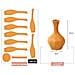 Kit Per Vaso Fatto A Mano In Pelle Compatibile Con Decorazioni Per La Casa, Kit Materiali Diy Con Cuciture A Mano E Design Multicolore Orange - Foto miniatura 1