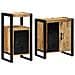 Set di mobili per il bagno 2 pcs Legno di mango solido e grezzo - Foto miniatura 2