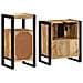 Set di mobili per il bagno 2 pcs Legno di mango solido e grezzo - Foto miniatura 7