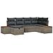 Set Divano da Giardino 6 pcs Grigio 55 x 62 x 69 cm Poly Rattan - Foto miniatura 1
