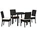 Set da Pranzo per Giardino 5 pcs Nero Poly Rattan - Foto miniatura 1