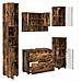 Set di mobili per il bagno 5 pcs Rovere fumo 30 x 35 x 192 cm - Foto miniatura 1