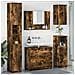 Set di mobili per il bagno 5 pcs Rovere fumo 30 x 35 x 192 cm - Foto miniatura 2