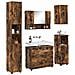 Set di mobili per il bagno 5 pcs Rovere fumo 30 x 35 x 192 cm - Foto miniatura 3