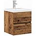 Mobile lavabo Rovere nero 41 x 39 x 62 cm Legno multistrato - Foto miniatura 1