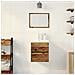 Mobile lavabo Rovere nero 41 x 39 x 62 cm Legno multistrato - Foto miniatura 4