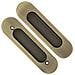 Set Maniglie A Scomparsa Per Porte Scorrevoli - Lega Di Zinco, Vari Colori Bronze - Foto miniatura 3