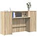 Banco Reception Rovere Sonoma 180x50x103,5 cm Legno Multistrato - Foto miniatura 2