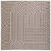 Tappeti per area Quadrato HUARTE Beige 240 x 240 cm Poliestere - Foto miniatura 1