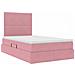 Letto con contenitore e materasso Rosa 120 x 200 cm Velluto - Foto miniatura 5