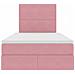 Letto con contenitore e materasso Rosa 120 x 200 cm Velluto - Foto miniatura 7
