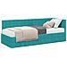 Struttura Letto Angolare con Materasso 2 pcs Turchese Velluto - Foto miniatura 1