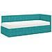 Struttura Letto Angolare con Materasso 2 pcs Turchese Velluto - Foto miniatura 4