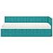 Struttura Letto Angolare con Materasso 2 pcs Turchese Velluto - Foto miniatura 5