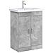 Mobiletto da Bagno Sotto Lavabo Grigio Cemento - Foto miniatura 2