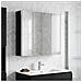 Mobiletto per specchio da bagno Rovere Nero - Foto miniatura 2
