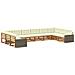 Set divani con cuscino 10 pcs Legno di Acacia Massello - Foto miniatura 1