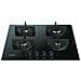ING 61T /BK 1 piano gas vetro nero 60cm 4 fuochi griglie in ghisa lavabili in lavastoviglie - Foto miniatura 2