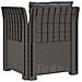 Poltrona a 1 Posto con Cuscini Aspetto Rattan PP Grigio Chiaro - Foto miniatura 4