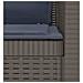 Poltrona a 1 Posto con Cuscini Aspetto Rattan PP Grigio Chiaro - Foto miniatura 6