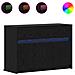 Mobile TV 91 x 34 x 61 cm Rovere Nero Legno ingegnerizzato - Foto miniatura 1
