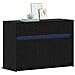 Mobile TV 91 x 34 x 61 cm Rovere Nero Legno ingegnerizzato - Foto miniatura 2
