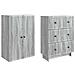 Set di armadi 2 pcs 66 x 34,5 x 90 cm Legno ingegnerizzato - Foto miniatura 3