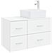 Set di mobili per il bagno 2 pz Bianco Legno ingegnerizzato - Foto miniatura 1