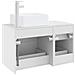Set di mobili per il bagno 2 pz Bianco Legno ingegnerizzato - Foto miniatura 8