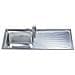 SGE116.1D Serie Alba Lavello da incasso in Acciaio Inox Satinato con 1 Vasca Dimensioni 116 x 50 cm  - Foto miniatura 4