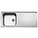 SGE116.1D Serie Alba Lavello da incasso in Acciaio Inox Satinato con 1 Vasca Dimensioni 116 x 50 cm  - Foto miniatura 7