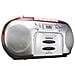 Lettore Radio FM / CD / Cassette Display LCD Colore Rosso / Silver - Foto miniatura 3