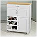 Carrello Di Servizio, Credenza In Legno, Mobile Cucina, Bianco, Fkw45-wn - Foto miniatura 1