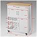 Carrello Di Servizio, Credenza In Legno, Mobile Cucina, Bianco, Fkw45-wn - Foto miniatura 2
